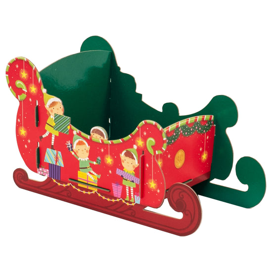 Elves Delivery Sleigh Gift Box With Stickers