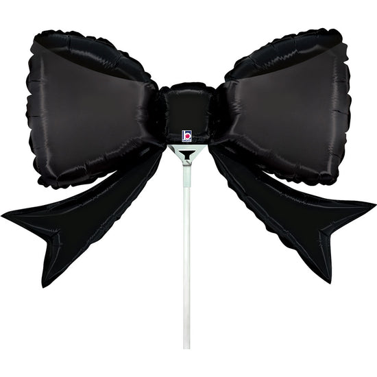 Grabo Black Bow 14" Air Fill Foil Balloon