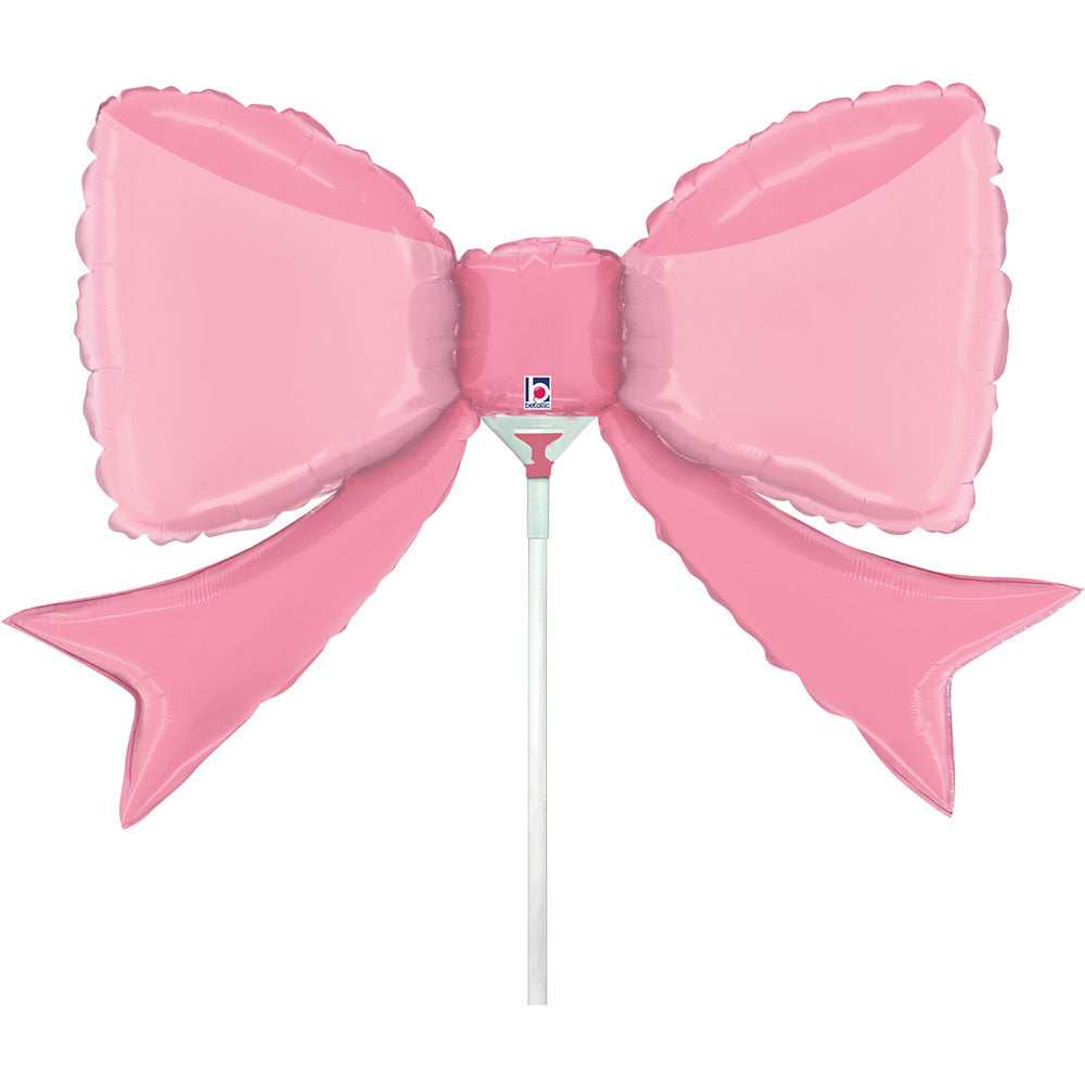 Grabo Pretty Pink Bow 14" Air Fill Foil Balloon