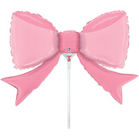 Grabo Pretty Pink Bow 14" Air Fill Foil Balloon