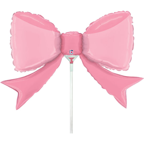 Grabo Pretty Pink Bow 14" Air Fill Foil Balloon