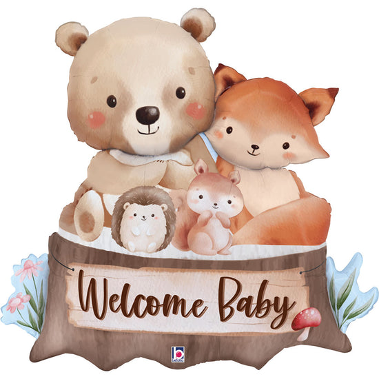 Grabo Woodland Welcome Baby 34" Foil Balloon