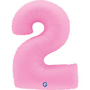 Grabo Foil Balloon Matte Sakura Pink 40" Number 2