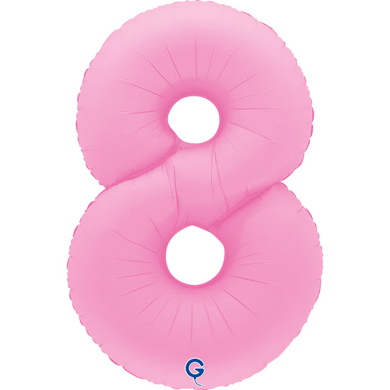 Grabo Foil Balloon Matte Sakura Pink 40" Number 8
