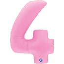 Grabo Foil Balloon Matte Sakura Pink 40" Number 4