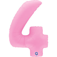 Grabo Foil Balloon Matte Sakura Pink 40" Number 4