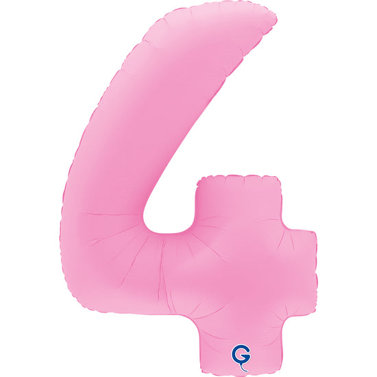 Grabo Foil Balloon Matte Sakura Pink 40" Number 4
