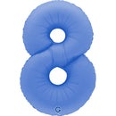 Grabo Foil Balloon Matte Lotus Blue 40" Number 8