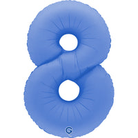 Grabo Foil Balloon Matte Lotus Blue 40" Number 8