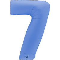 Grabo Foil Balloon Matte Lotus Blue 40" Number 7