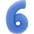 Grabo Foil Balloon Matte Lotus Blue 40" Number 6