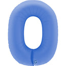Grabo Foil Balloon Matte Lotus Blue 40" Number 0