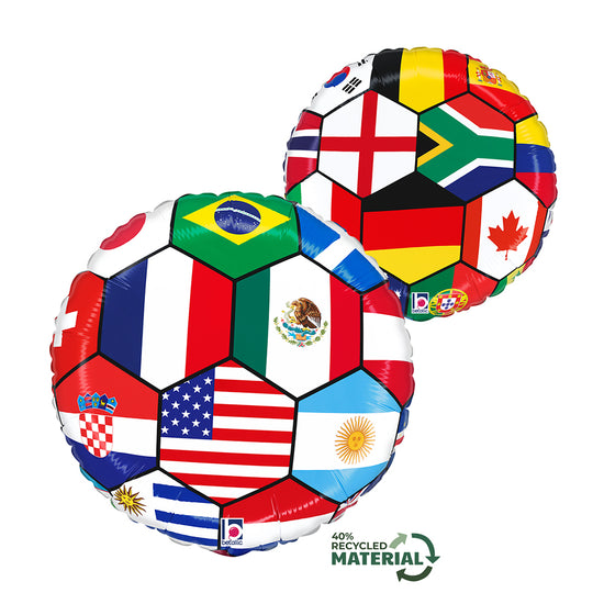 Grabo Soccer Ball Nations 18" Foil Balloon