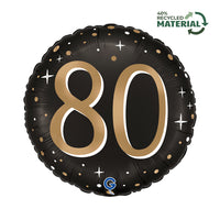 Grabo Sparkling Age 80 18" Foil Balloon