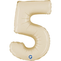 Grabo Foil Balloon Satin Cream 14" Number 5