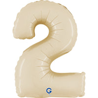 Grabo Foil Balloon Satin Cream 14" Number 2