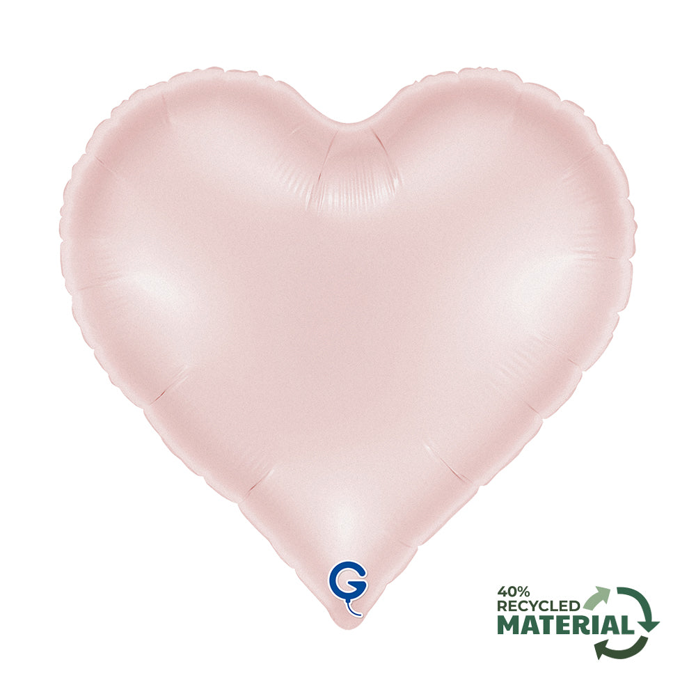 Grabo Satin Pastel Pink 18" Heart Foil Balloon