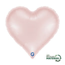 Grabo Satin Pastel Pink 18" Heart Foil Balloon