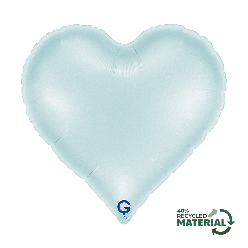 Grabo Satin Pastel Blue 18" Heart Foil Balloon