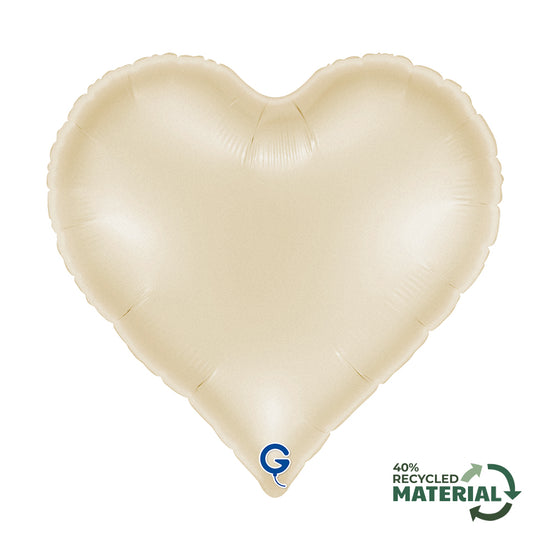 Grabo Satin Cream 18" Heart Foil Balloon