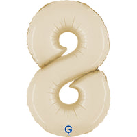 Grabo Foil Balloon Satin Cream 14" Number 8