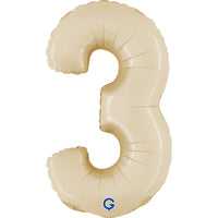Grabo Foil Balloon Satin Cream 14" Number 3