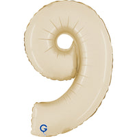 Grabo Foil Balloon Satin Cream 14" Number 9