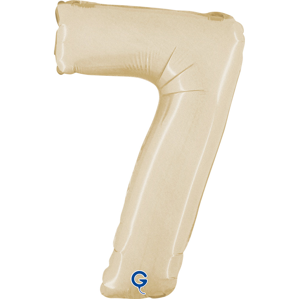 Grabo Foil Balloon Satin Cream 14" Number 7