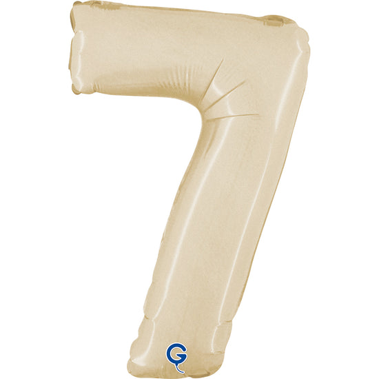 Grabo Foil Balloon Satin Cream 14" Number 7