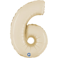 Grabo Foil Balloon Satin Cream 14" Number 6
