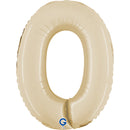 Grabo Foil Balloon Satin Cream 14" Number 0