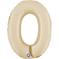 Grabo Foil Balloon Satin Cream 14" Number 0