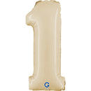 Grabo Foil Balloon Satin Cream 14" Number 1