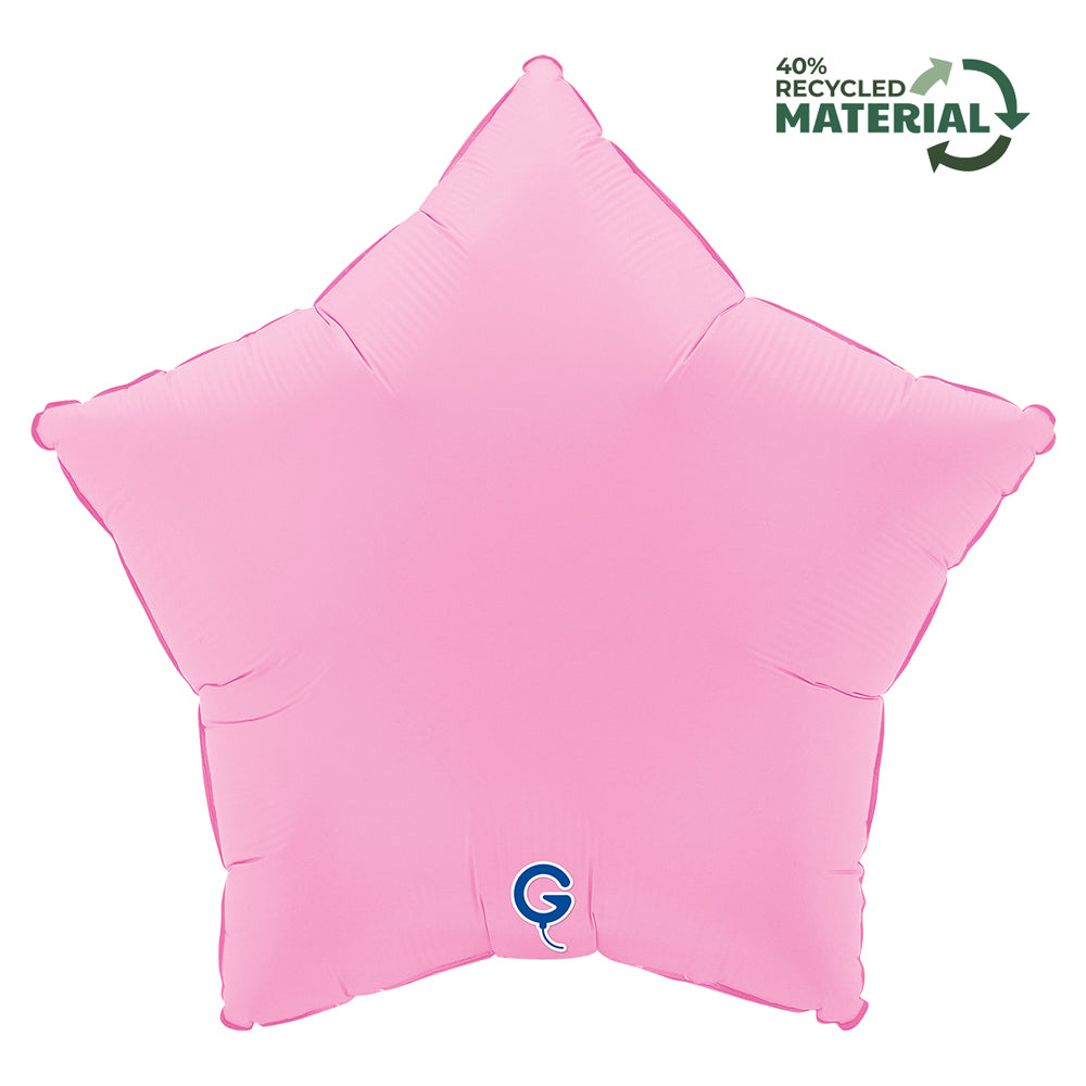 Grabo Soft Matte Sakura Pink 18" Star Foil Balloon