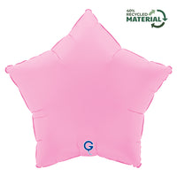 Grabo Soft Matte Sakura Pink 18" Star Foil Balloon