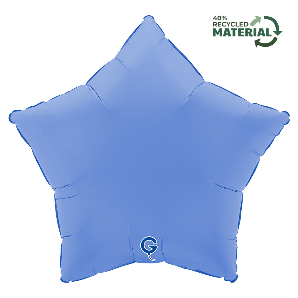 Grabo Soft Matte Lotus Blue 18" Star Foil Balloon