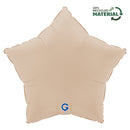 Grabo Soft Matte Cappuccino 18" Star Foil Balloon