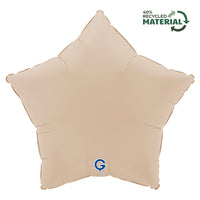 Grabo Soft Matte Cappuccino 18" Star Foil Balloon