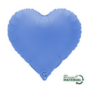 Grabo Soft Matte Lotus Blue 18" Heart Foil Balloon