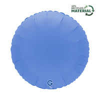 Grabo Soft Matte Lotus Blue 18" Round Foil Balloon