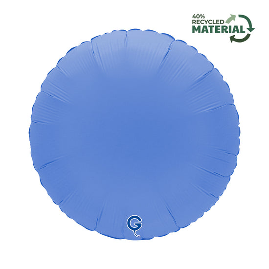 Grabo Soft Matte Lotus Blue 18" Round Foil Balloon