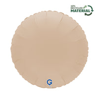 Grabo Soft Matte Cappuccino 18" Round Foil Balloon