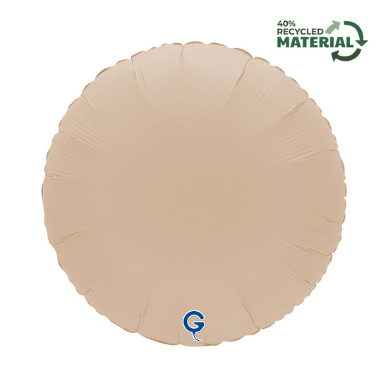 Grabo Soft Matte Cappuccino 18" Round Foil Balloon