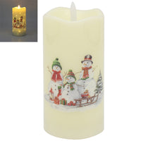 LED Candle Snowmen