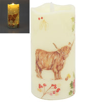 LED Candle Highland Cow