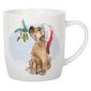 Christmas Mug Dog With Berries