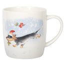 Christmas Mug Dog With Bird
