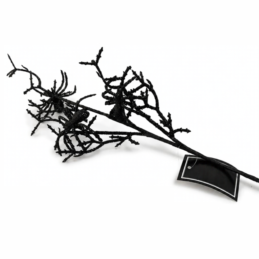 Glitter Spider Branch 40cm