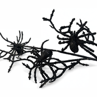 Glitter Spider Branch 40cm
