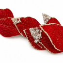 Velvet Foliage Red 62cm